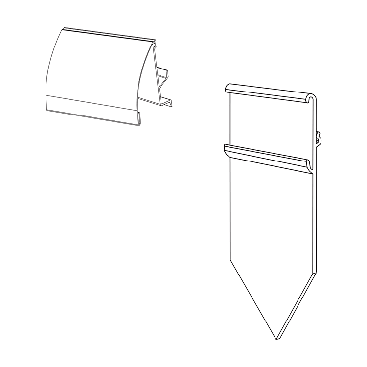 SR-TH Clear Spear Tag Holder for Ice Case Merchandising - Image 2