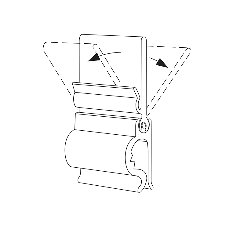 THS View-Lok™ Tag Holder, Snap-In Design, Clear - Image 2