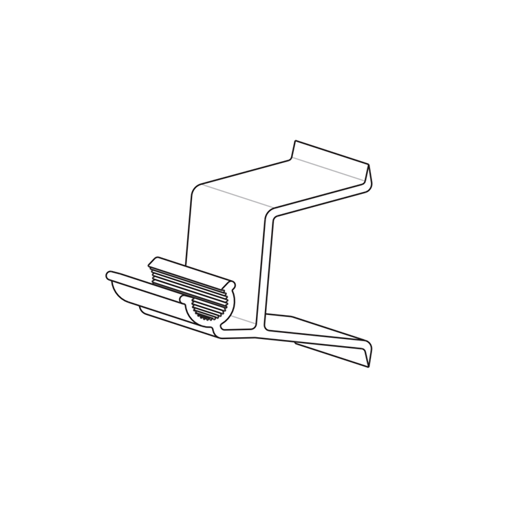 PMC View-Lok™ Plastic Moulding Clip for Shelves, Clear - Image 1