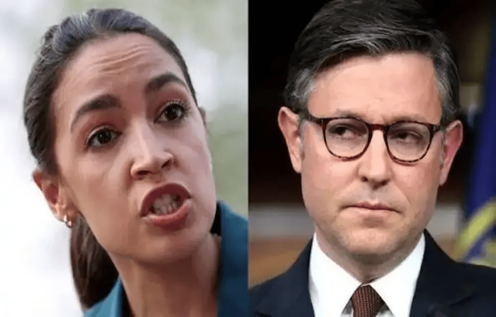 AOC Has A Devastating Comeback To Mike Johnson Whining About Losing The Midterms
