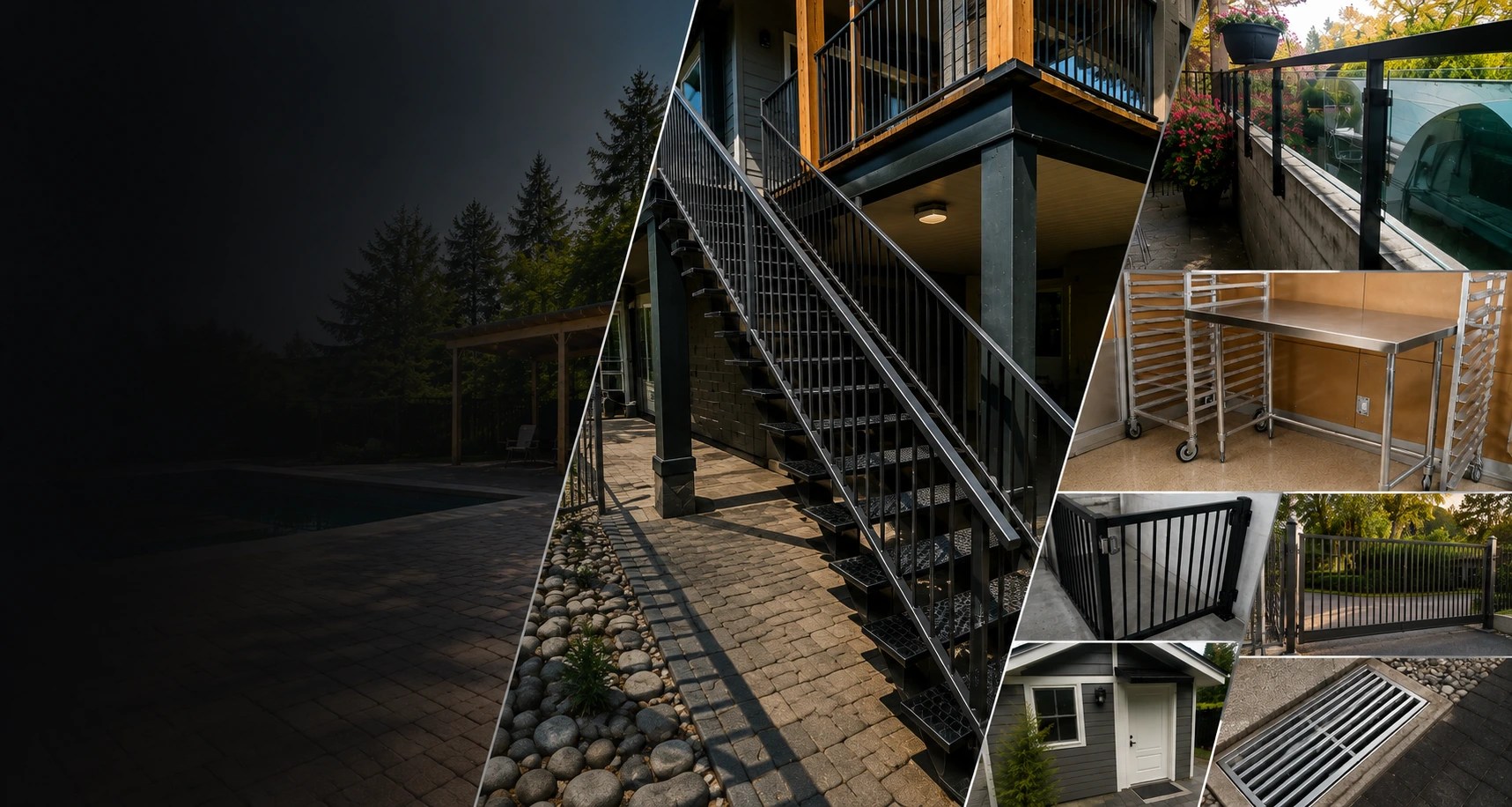 Custom metal railings, stairs, gates, and fabricated structures for residential properties