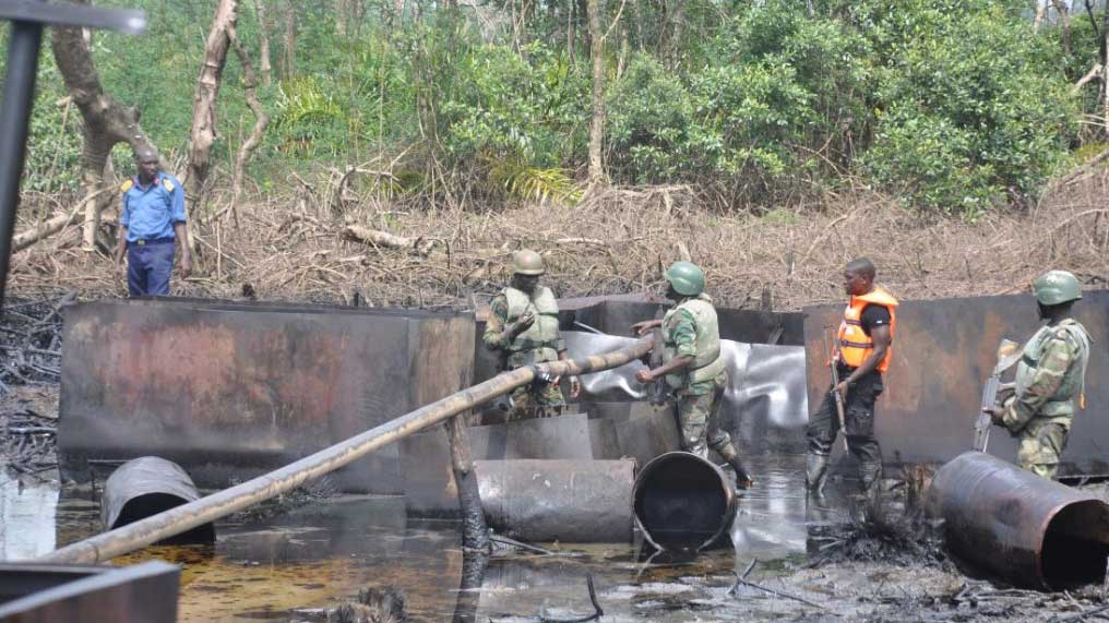 Military Destroys 109 Illegal Refining Site, Apprehends 24 Oil Thieves