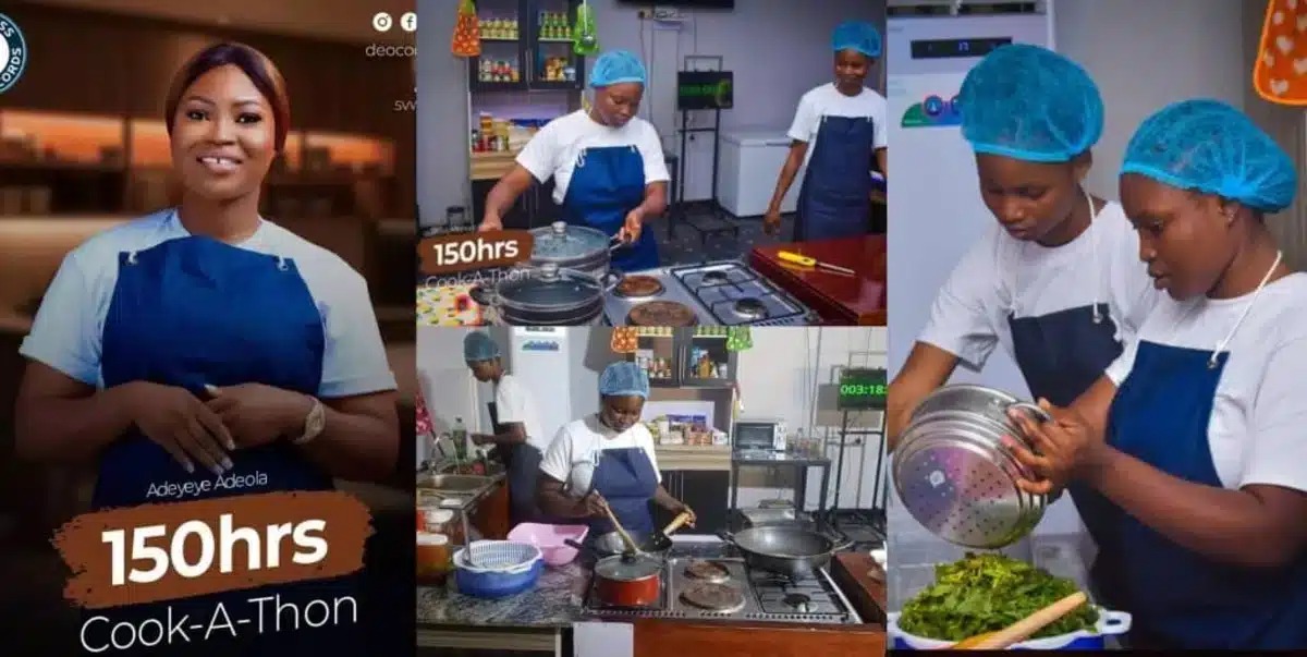 Chef Adeola Breaks Hilda Baci’s Record, Completes 150-hour Cook-A-Thon