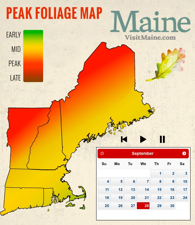 Northeast Us Fall Foliage Trips Peak Foliage Map Fall 