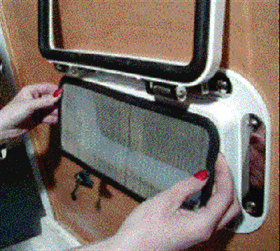 image of step 13a installing screen for Tri-Matrix portlight installation