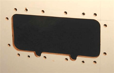 image of step 2b drill holes for Tri-Matrix portlight installation