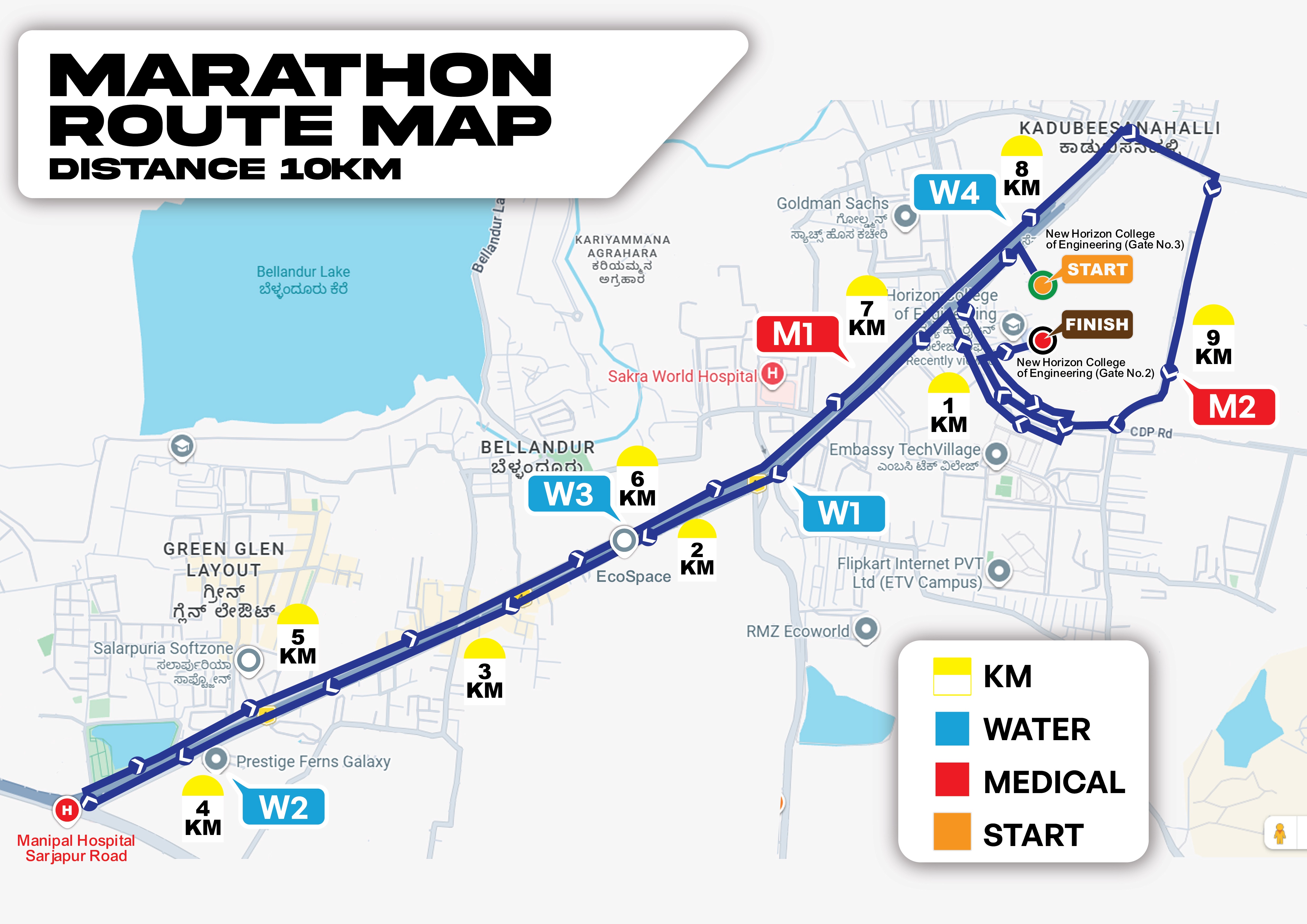 New Horizon Unity Run 2026 Route Map 10k 