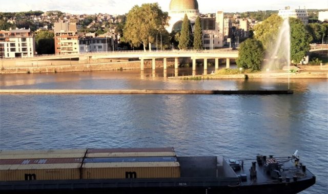 View from flat Liege 12.6 resizes for blog View of River Meuse at Liege
