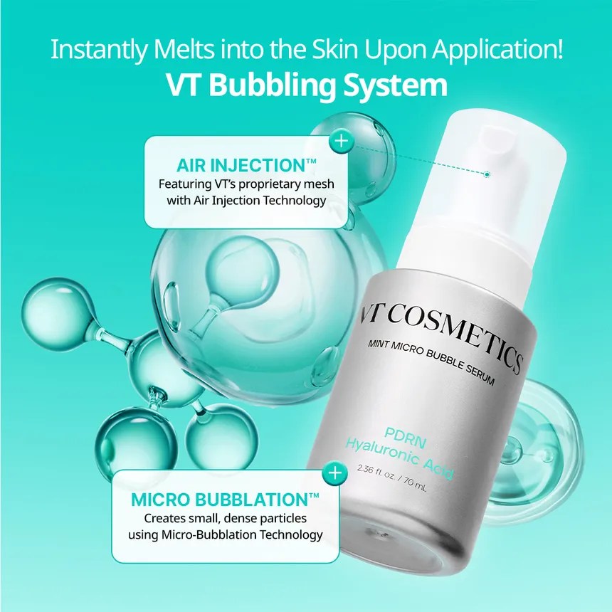 VT PDRN Hyaluronic Mint Micro Bubble Serum