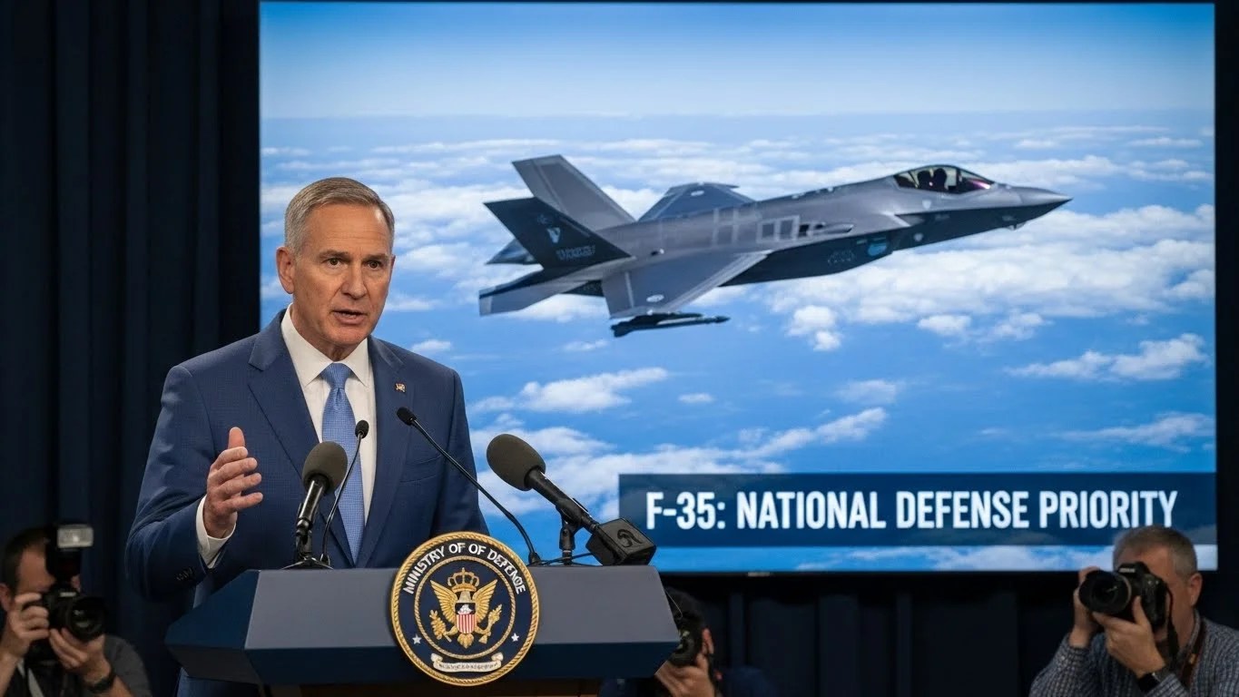 وزير الدفاع يشدد على أهمية F-35 للدفاع الوطني