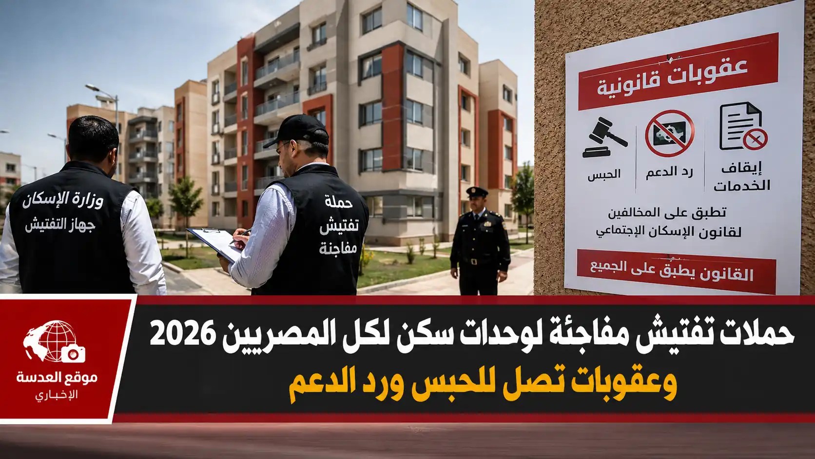 حملات تفتيش مفاجئة لوحدات سكن لكل المصريين لعام 2026 لرصد المخالفات وضمان الدعم السكني