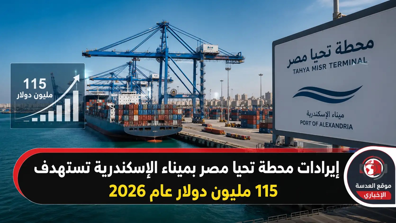إيرادات محطة تحيا مصر متعددة الأغراض في ميناء الإسكندرية خلال عام 2026