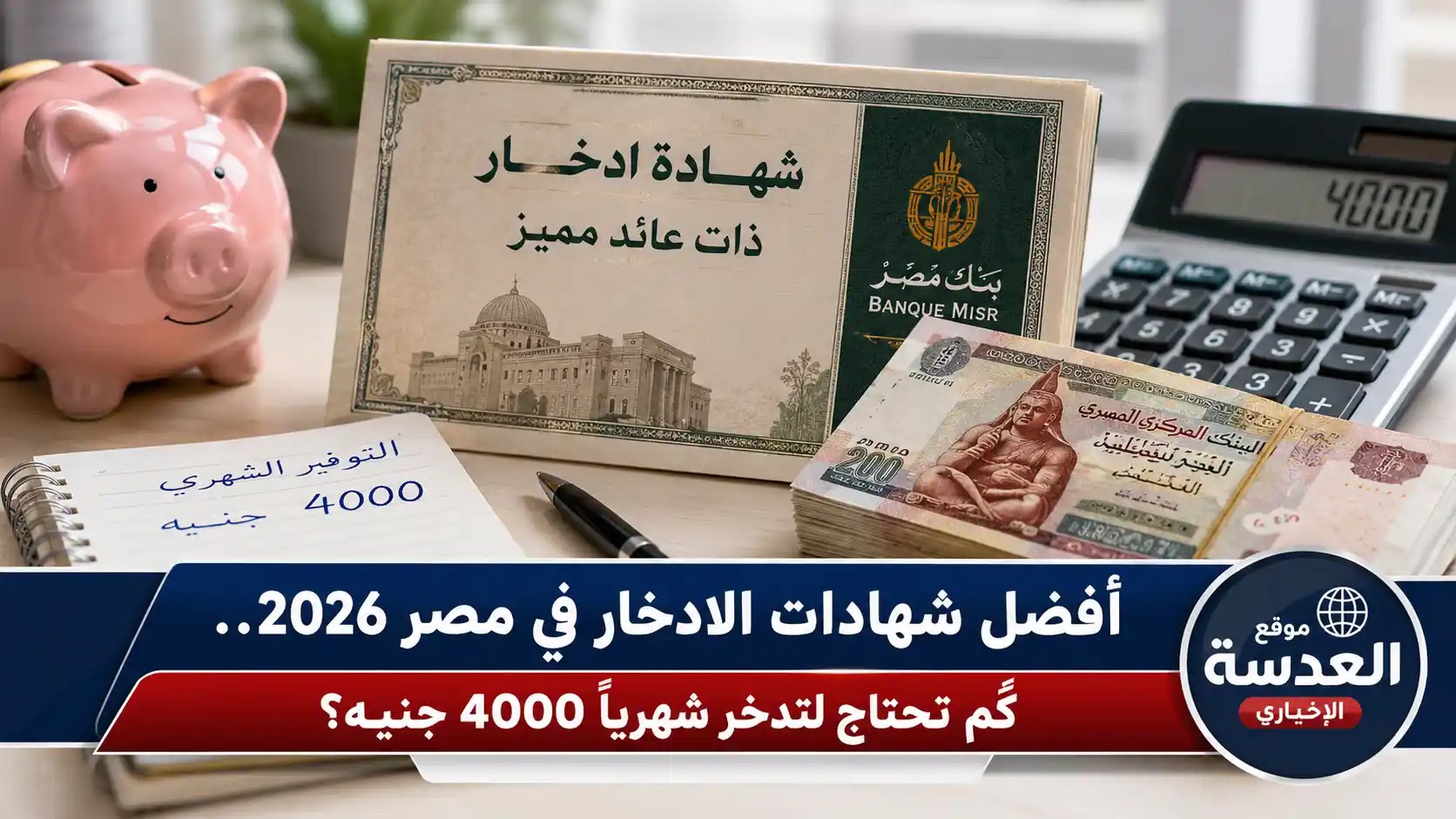 شهادات ادخار في مصر 2026 وعوائد شهرية ثابتة مع مقارنة أسعار الفائدة بين البنوك المصرية