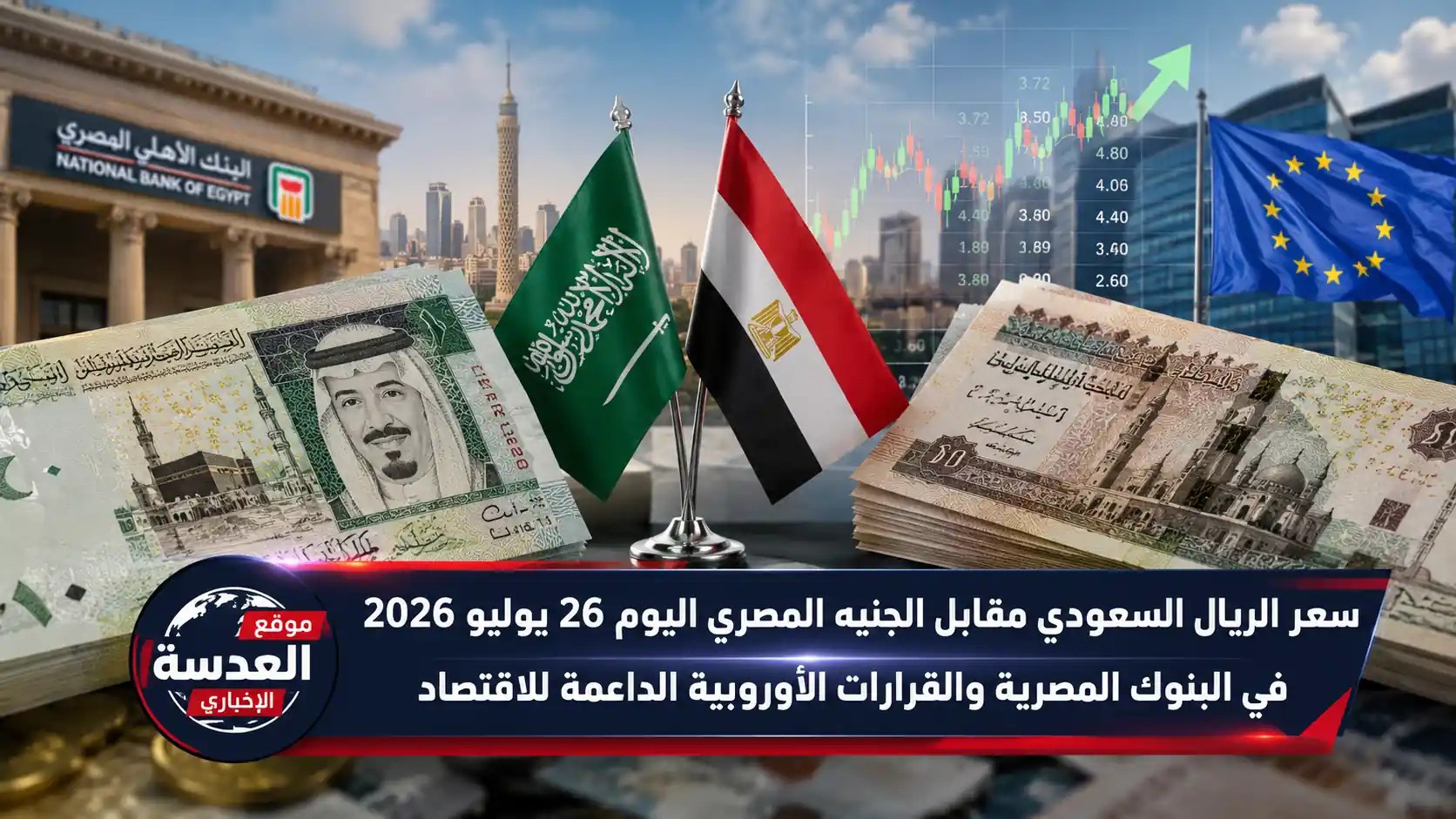 سعر الريال السعودي مقابل الجنيه المصري اليوم 26 يوليو 2026 في البنوك المصرية وعرض أسعار الصرف في شاشات البنوك