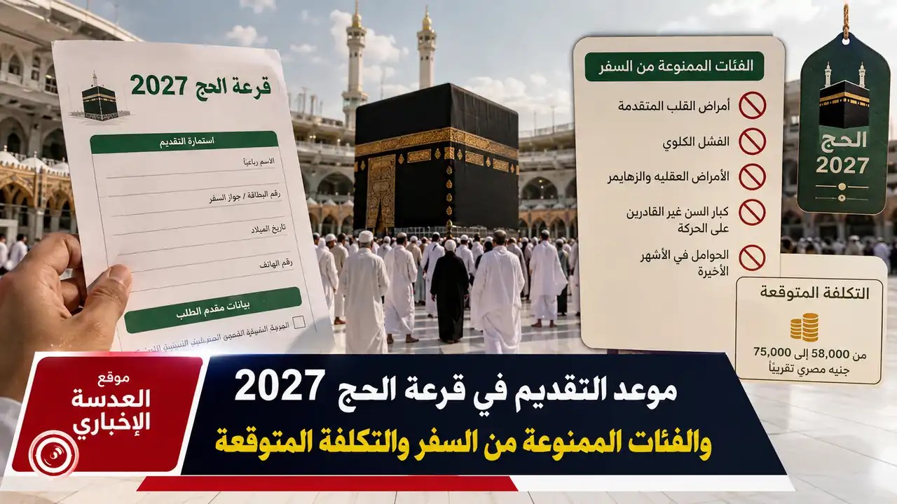 موعد التقديم في قرعة الحج 2027 والفئات الممنوعة من السفر والتكلفة المتوقعة من وزارة الداخلية