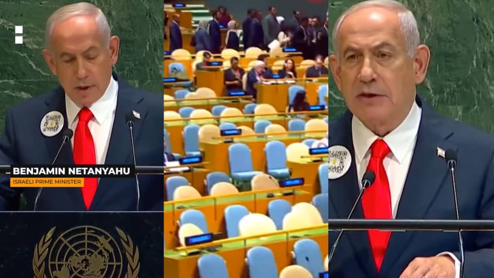 “Isreal will finish what we’ve started in Gaza” – Benjamin Netanyahu Boldly tell UN General Assembly despite massive walkout.