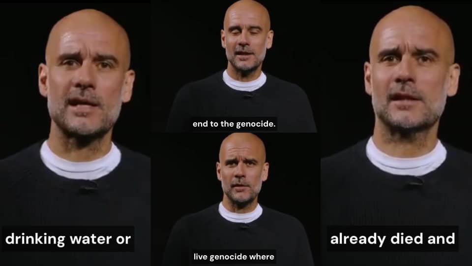 Pep Guardiola calls for Cease Fire in Gaza