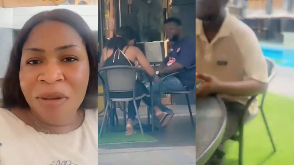 She went out with a man and saw her husband on a date