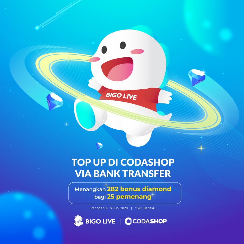 Dapat digunakan untuk mengisi diamond bigo live; Top Up Diamond Bigo Bisa Dapet Bonus Codashop Blog Id
