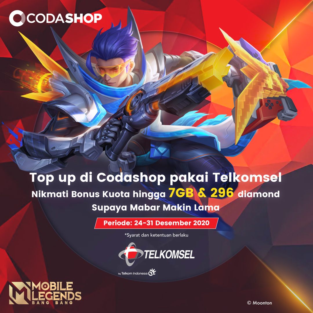 56 diamonds, 85 diamonds atau 169 diamonds. Top Up Mobile Legends Gratis 296 Diamonds Dan Kuota Sd 7gb