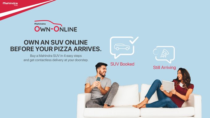 MAHINDRA LAUNCHES ONLINE SERVICE, CAR WILL COME HOME IN LESS TIME THAN PIZZA