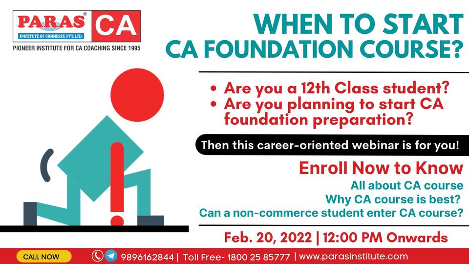 when to start CA foundation Course
