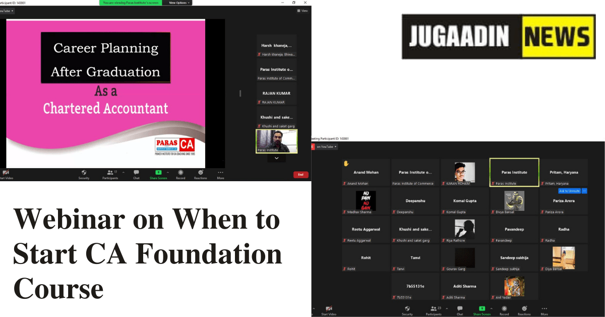 webinar on when to start CA foundation course
