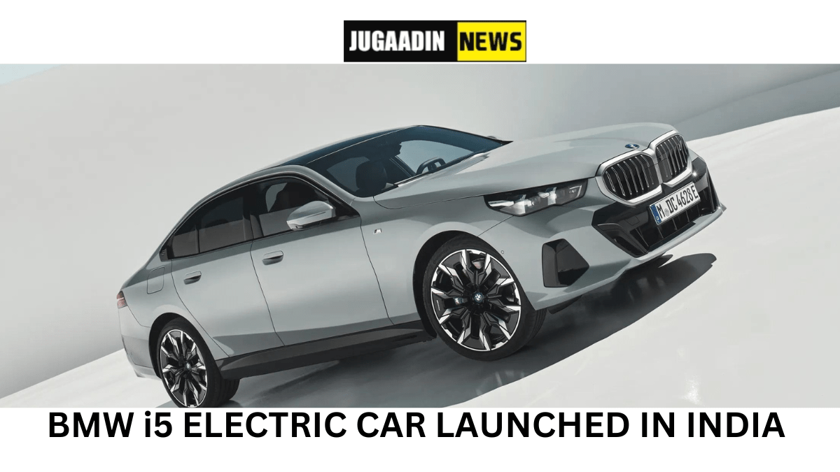 image showing all new BMW i5 electric car and announcing the launch