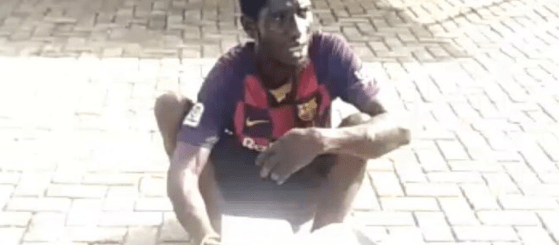 Watch metal scraps dealer caught red-handed stealing GPS digital address plates from buildings
