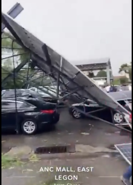 Watch Accra Storm Leaves Trail of Destruction at A&C Mall