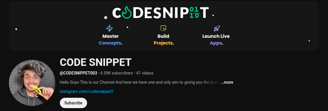 This channel is owned by one of the best tech influencers, Chetan Ghate. This channel regularly posts videos on Java, Spring Boot, AWS, deployment, debugging, real-world project demos, etc.