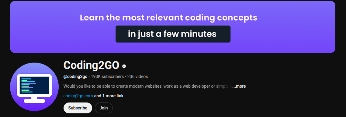 This channel is owned by Fabian and Pavel, two tech influencers who post videos related to coding.