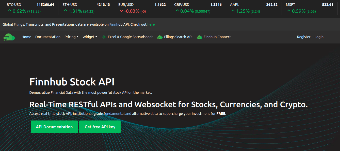 You can access real-time financial news updates with historical data and intraday updates. It serves traders, developers, market analysts, and market researchers.