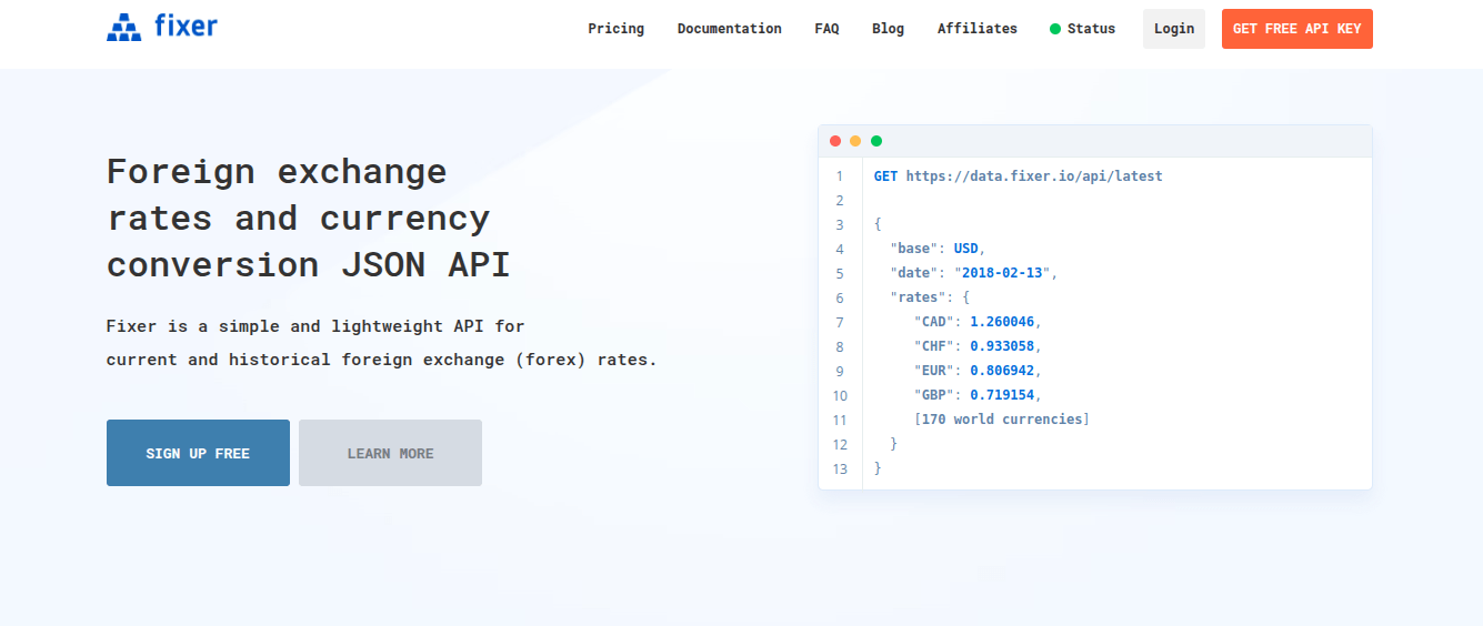 Fixer.io is a leading exchange rate API that is used by finance teams, developers, and global applications.