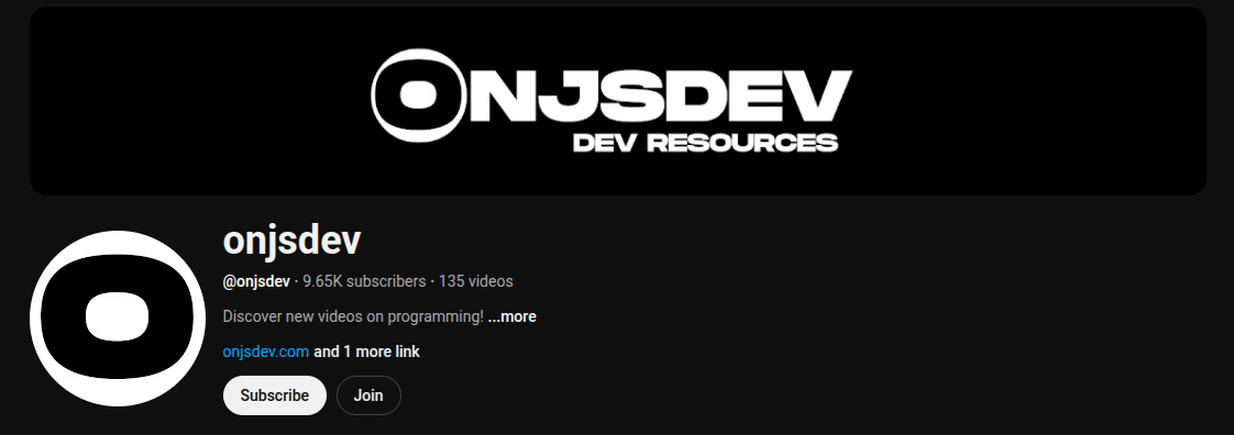 First on the list of best tech influencers, we have the Onjsdev YouTube channel.