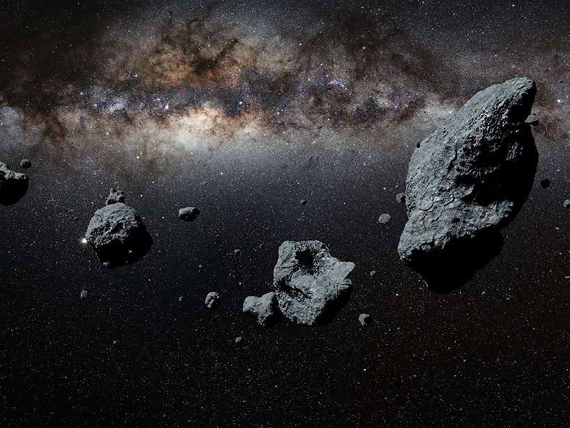 Asteroids in space