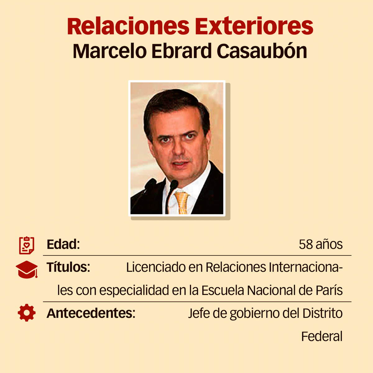 Secretaría de Relaciones Exteriores. Marcelo Ebrard Casaubón.