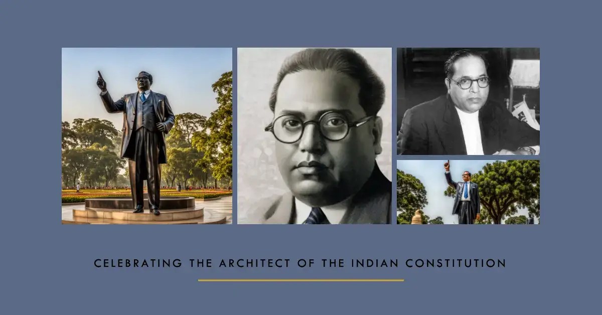 A portrait of BR Ambedkar, the architect of the Indian Constitution and a champion of social justice and equality.