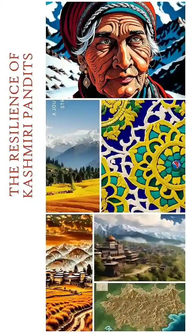 Elderly Kashmiri Pandit woman, portrait, Himalayas, resilience, heritage of kashmiri pandits
