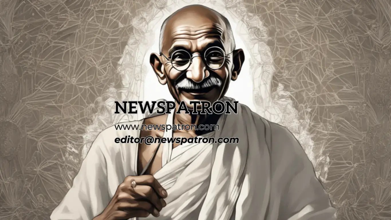 Republic day, Mahatma Gandhi, smile, hope, inspiration, non-violent resistance, freedom fighter, India, computer art.