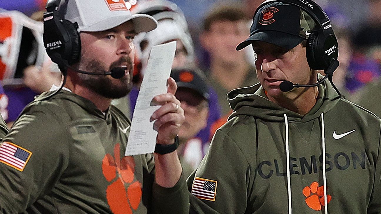 Clemson offensive coordinator Garrett Riley will not return