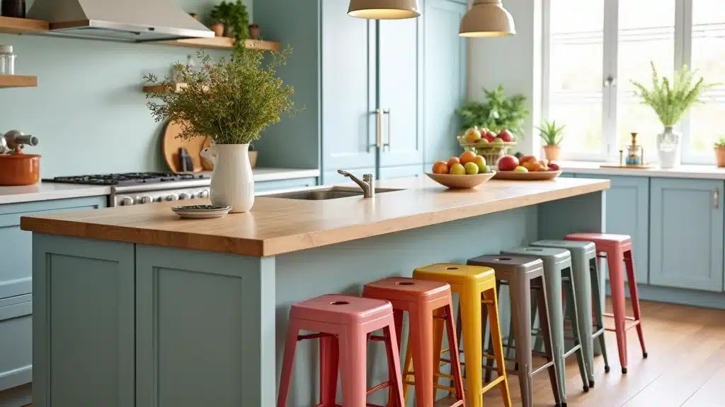 14 Chic Colorful Kitchen Stools for Islands That Add Instant Style!