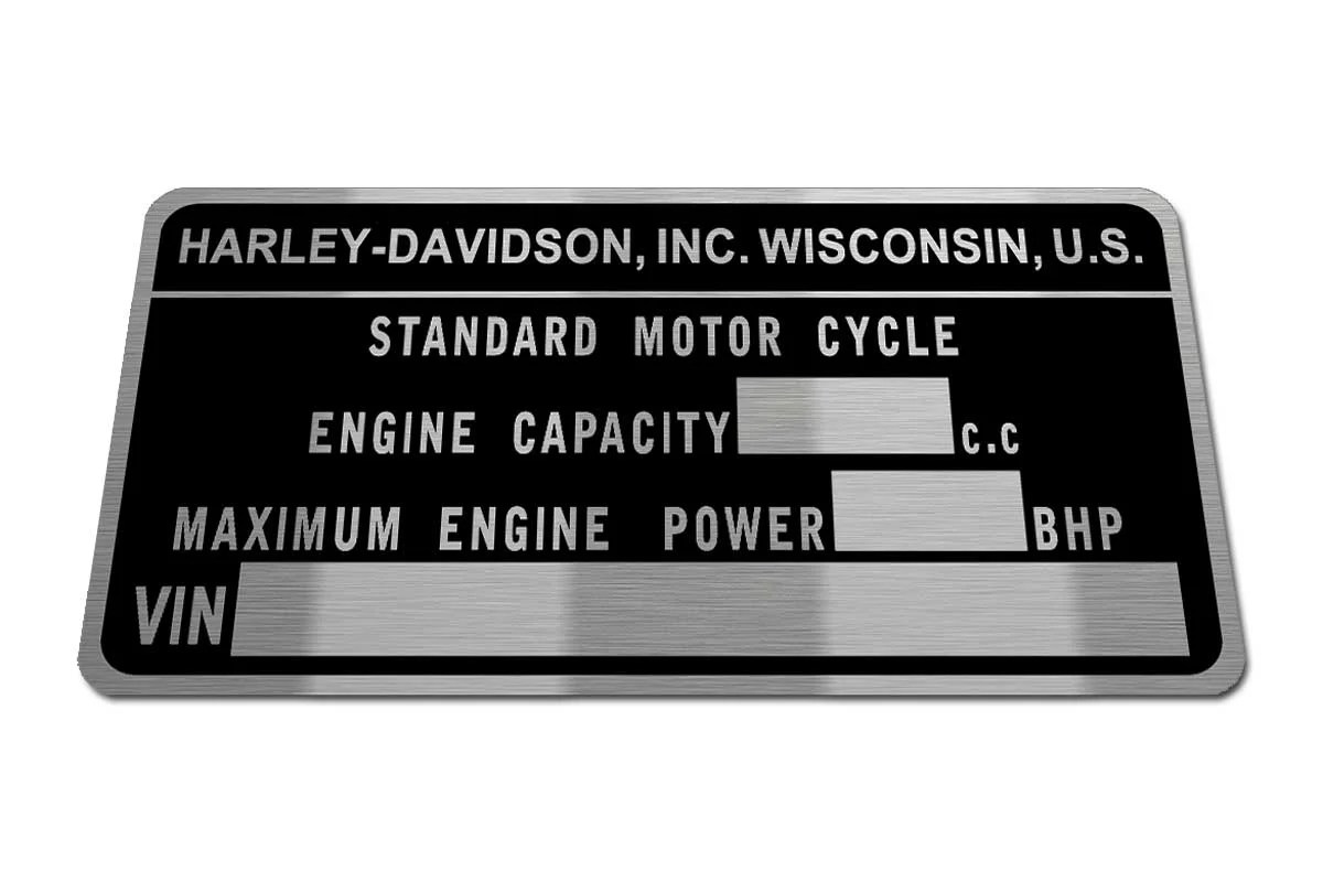 Kawasaki VIN Plate Generic Compatible Data ID Tag