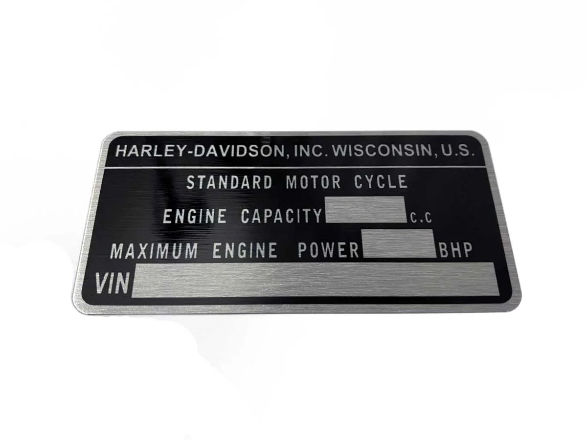 Harley-Davidson VIN Plate Generic Compatible