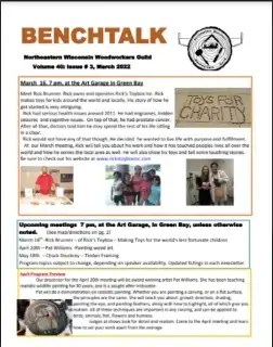 Bench Talk Screenshot Sample newsletter