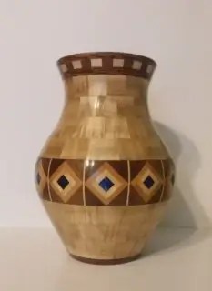 Joe Fierrer Joe Fierrer wood turned segmented vase