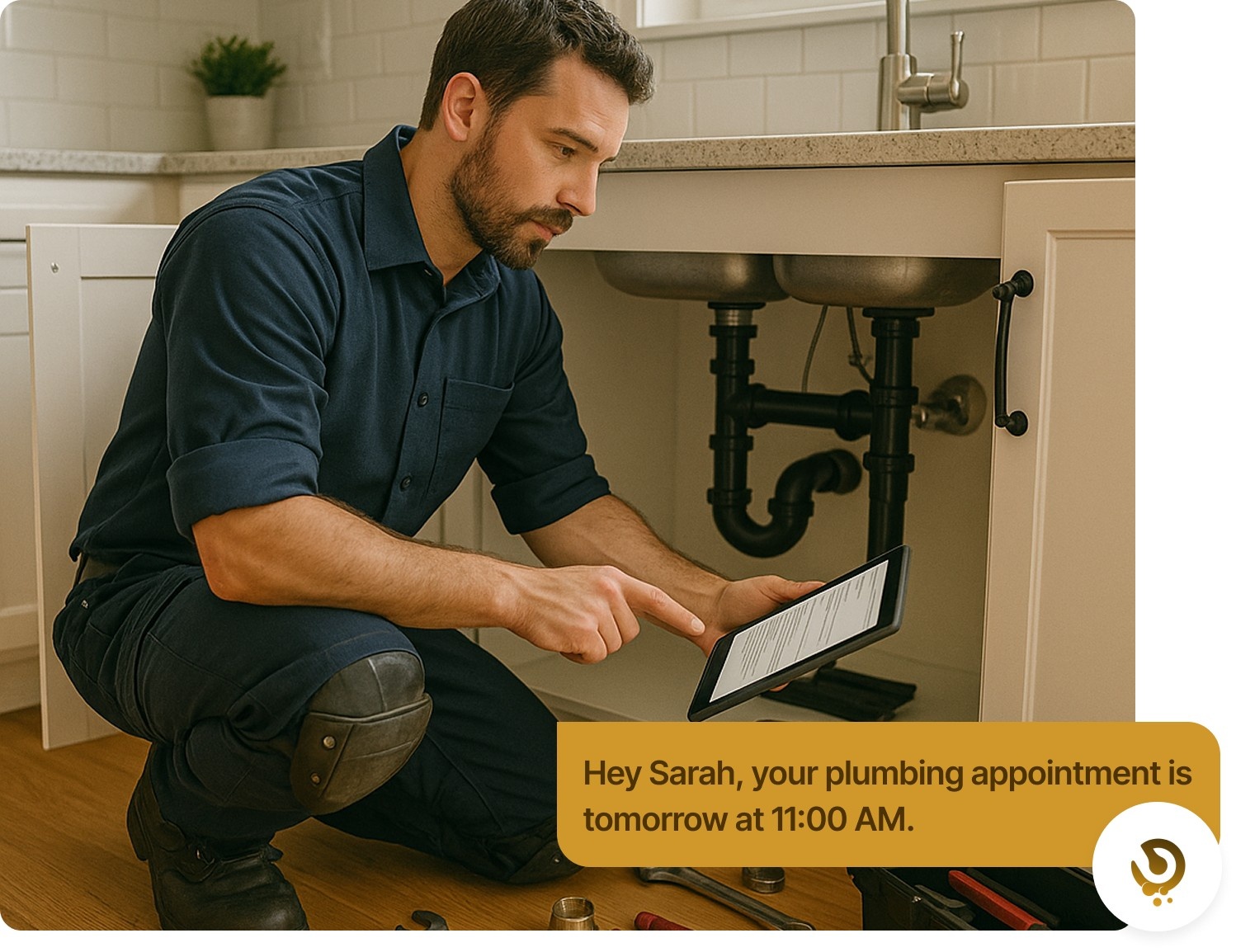 Automated reminders for field service appointments