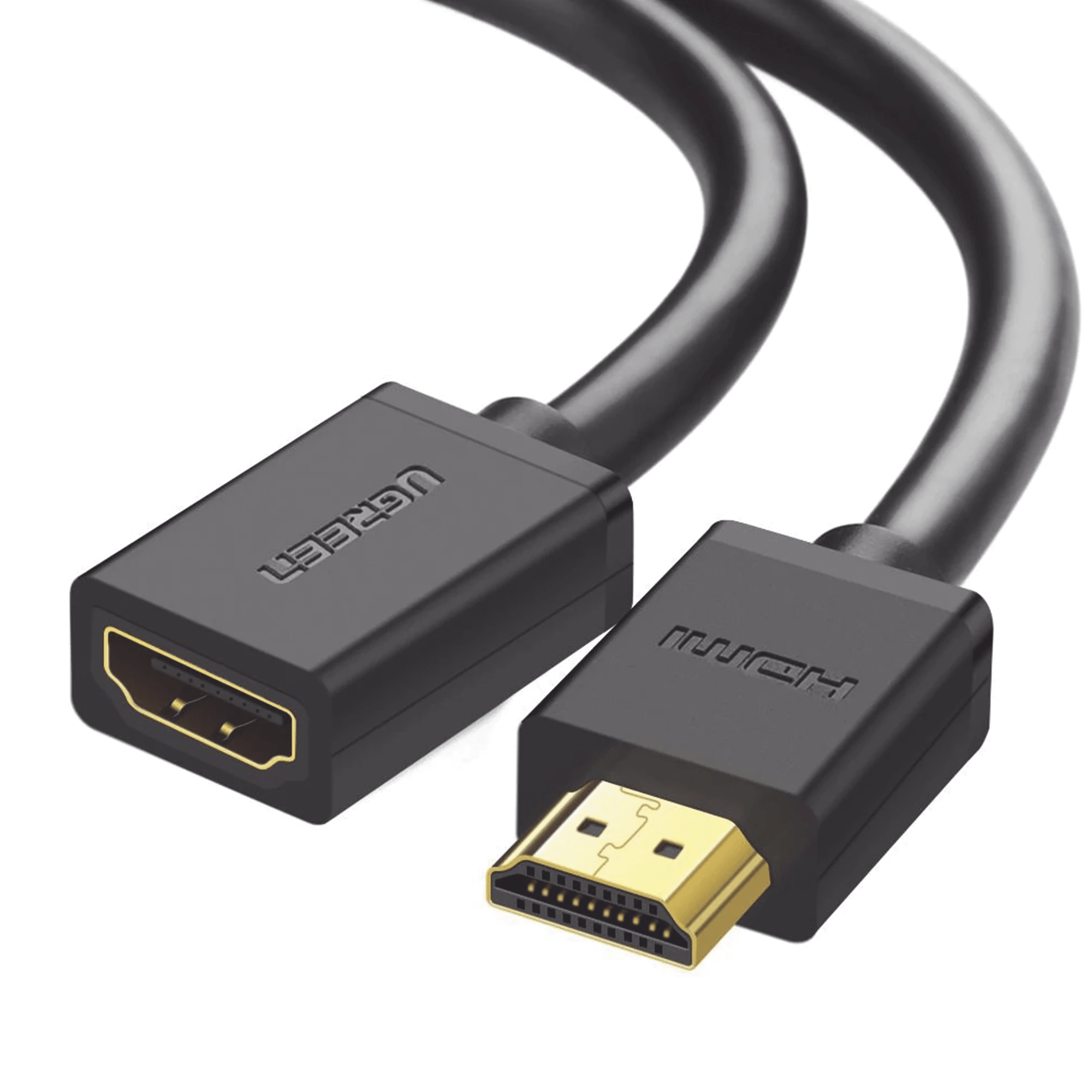 Cable Extensor UGREEN 10141 HDMI a HDMI (M-H), 1 Metro, Color Negro.