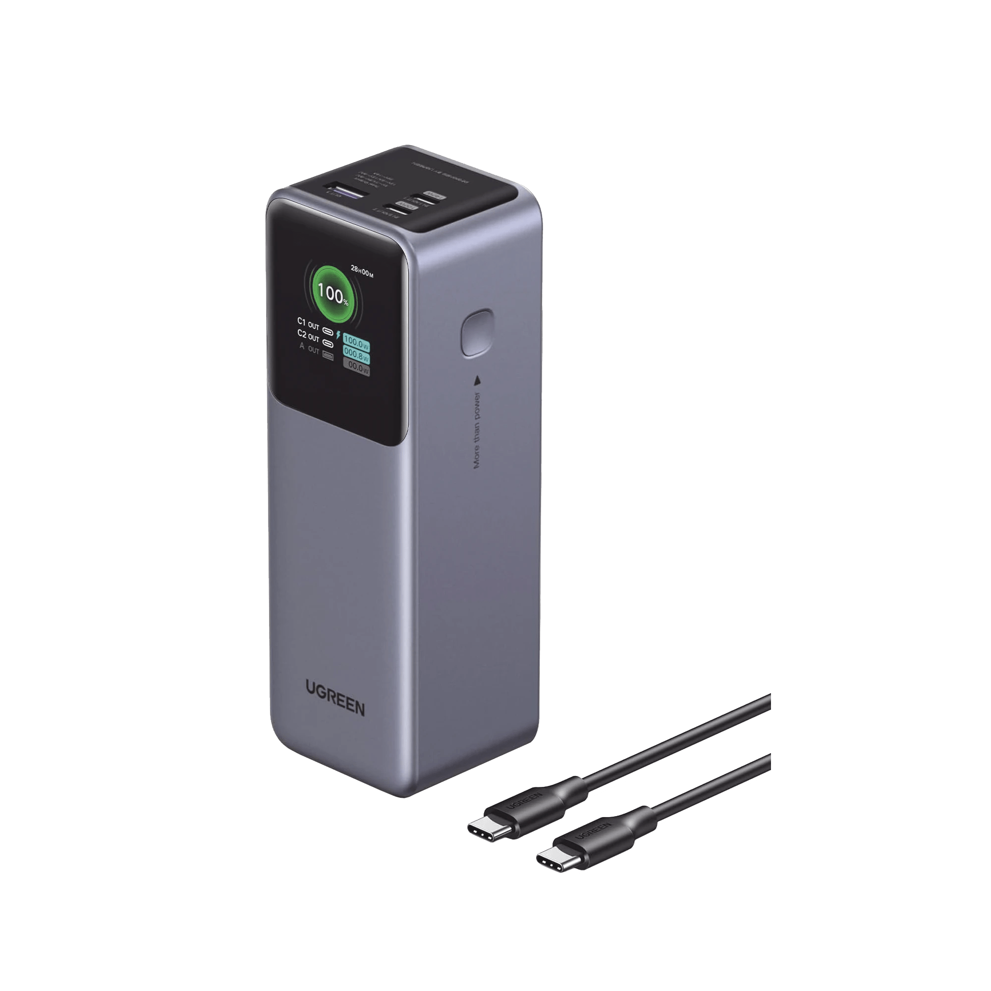 Cargador Portátil Ugreen Power Bank Nexode, 25.000mAh, Gris