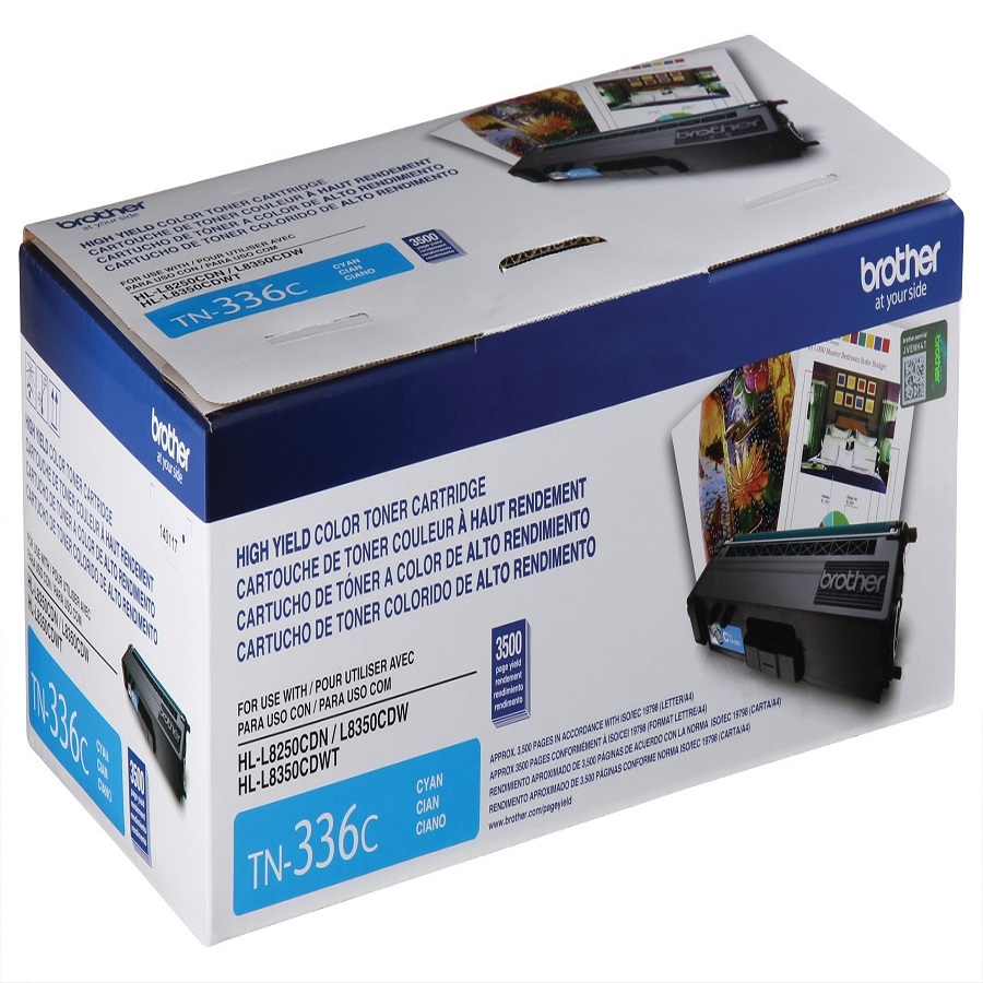 Toner Brother Cyan Tn336C Alto Rendimiento 3500 Paginas
